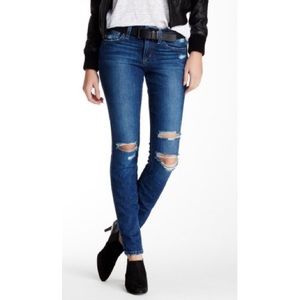 joes dark wash ripped skinny jeans